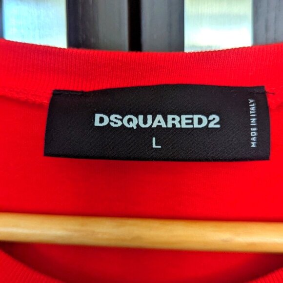 Dsquared2 Red Men's T-Shirt - Size Large Like New - Picture 3 of 6